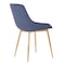 Armen Living Heidi Blue Velvet Dining Accent Chair with Gold Metal Legs LCHESIGLDBLU - alternate 7